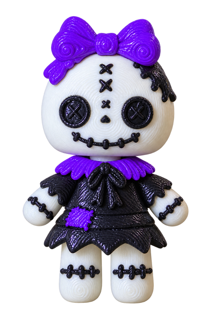 Bambolina Voodoo — NAMII bambolina voodoo Halloween, fidget toy 3D stampato in stile cute.
