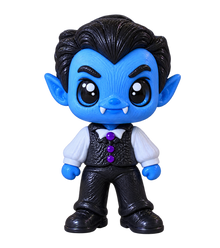 Dracula — NAMII Dracula Halloween, fidget toy 3D stampato a forma di vampiro cute.