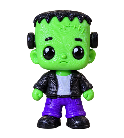 Frank — NAMII Frank Halloween, fidget toy 3D stampato ispirato a Frankenstein.