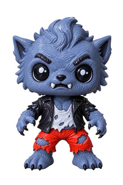 Licantropo — NAMII Licantropo Halloween, fidget toy 3D stampato a forma di lupo mannaro.
