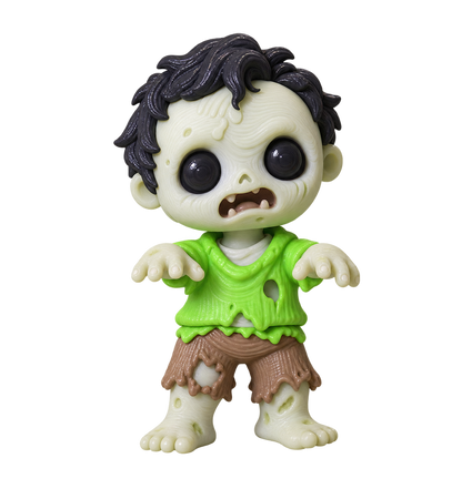 Zombie — NAMII Zombie Halloween, fidget toy 3D stampato a forma di zombie cute.